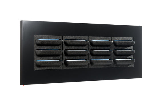 Tableau Plantes LivePicture 4 Anthracite (hors plantes) | 192 x 72 cm (lxh)